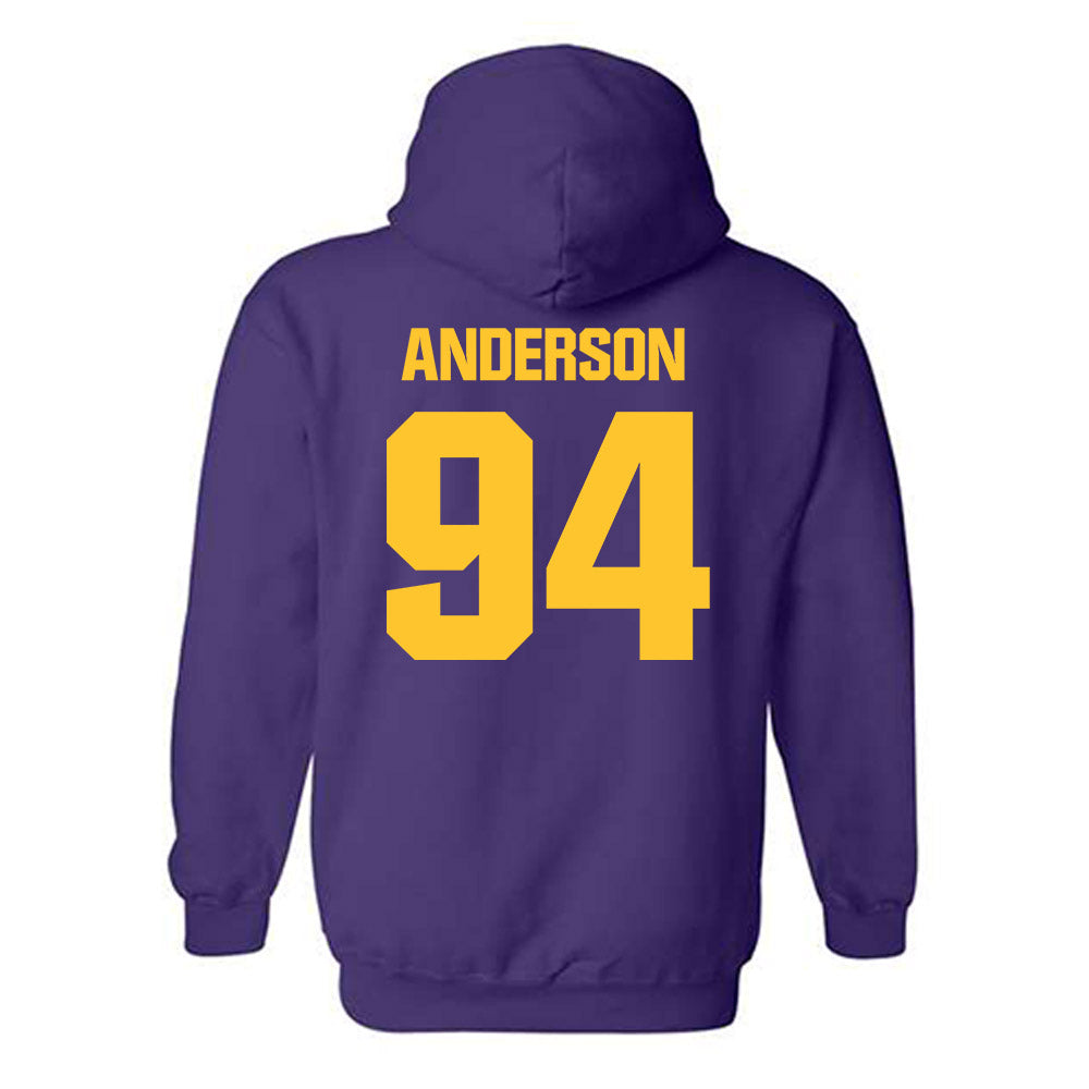LSU - NCAA Football : Richard Anderson - Classic Shersey Hooded Sweatshirt-1