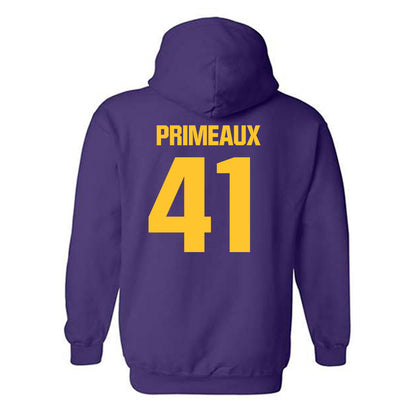 LSU - NCAA Baseball : DJ Primeaux - Classic Shersey Hooded Sweatshirt-1