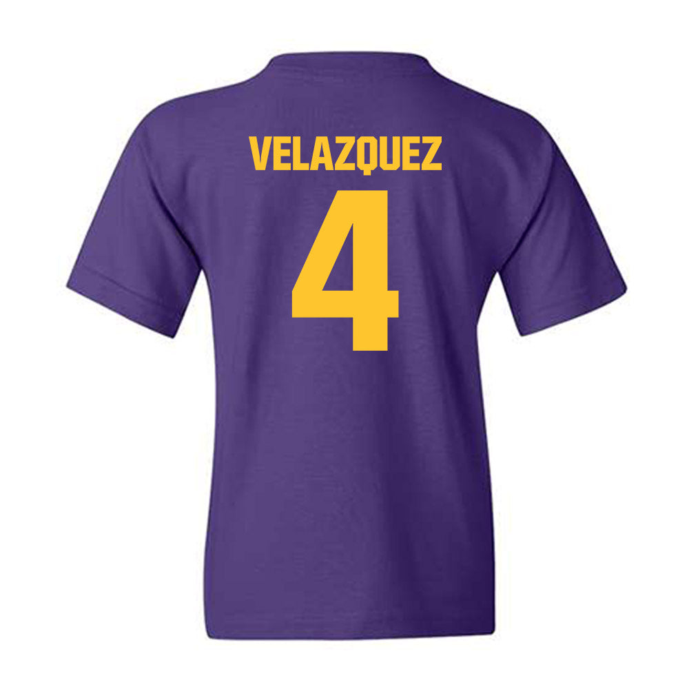 LSU - NCAA Baseball : Diego Velazquez - Classic Shersey Youth T-Shirt-1