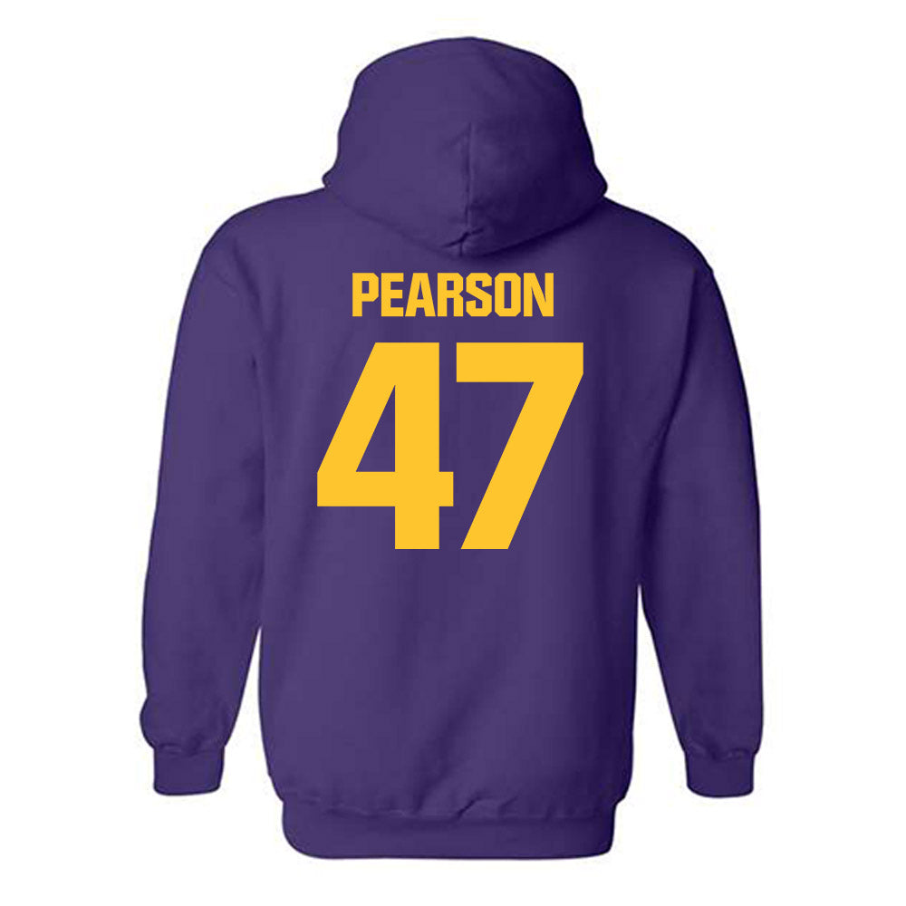 LSU - NCAA Baseball : John Pearson - Classic Shersey Hooded Sweatshirt-1