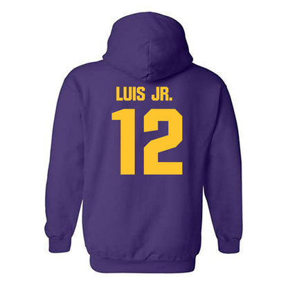 LSU - NCAA Men's Basketball : RJ Luis Jr. - Classic Shersey Hooded Sweatshirt-1