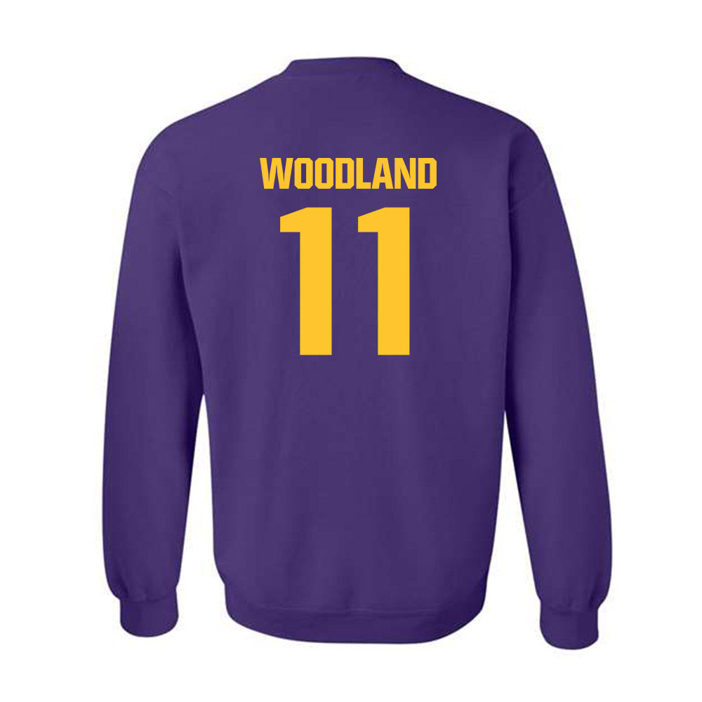 LSU - NCAA Football : PJ Woodland - Classic Shersey Crewneck Sweatshirt-1