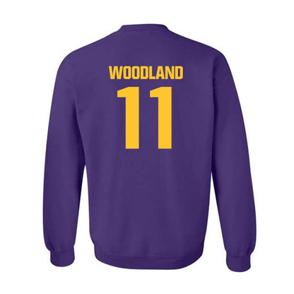 LSU - NCAA Football : PJ Woodland - Classic Shersey Crewneck Sweatshirt-1