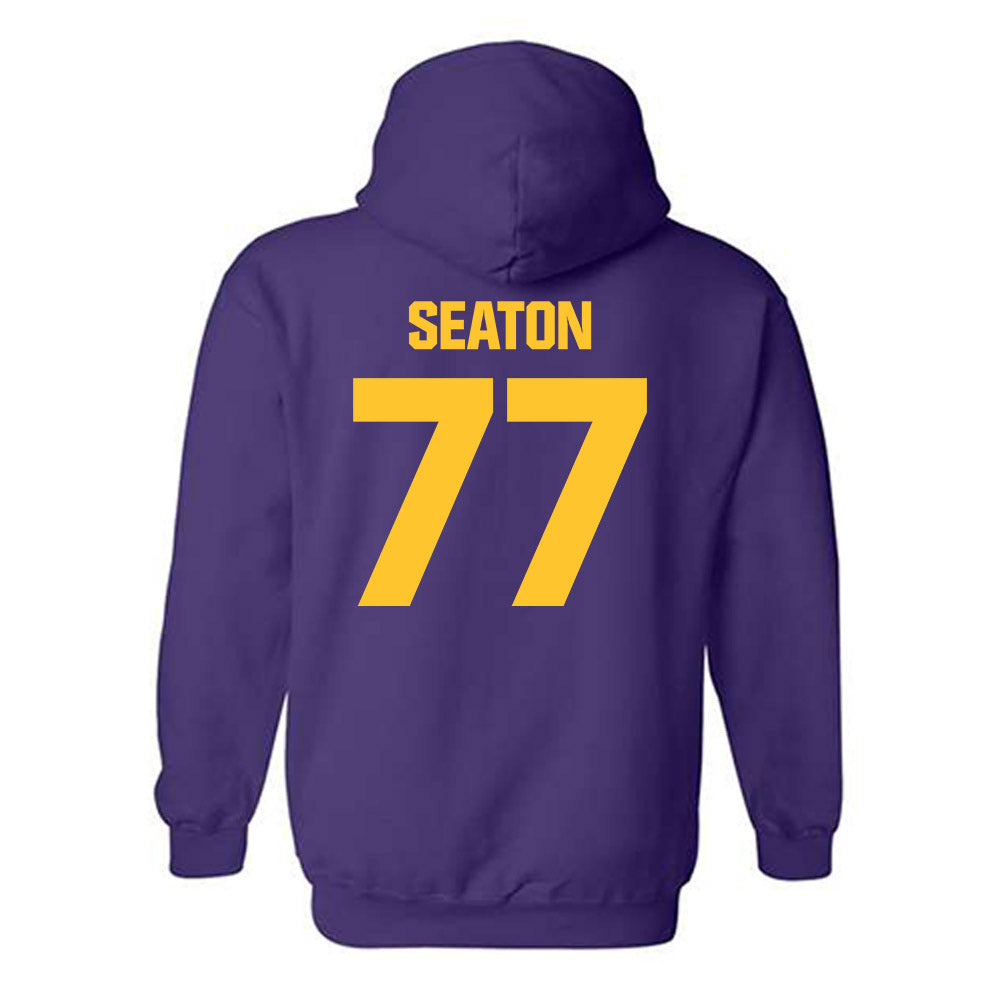 LSU - NCAA Football : Jordan Seaton - Classic Shersey Hooded Sweatshirt-1