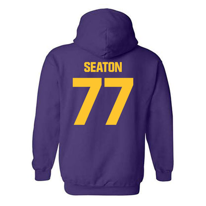 LSU - NCAA Football : Jordan Seaton - Classic Shersey Hooded Sweatshirt-1