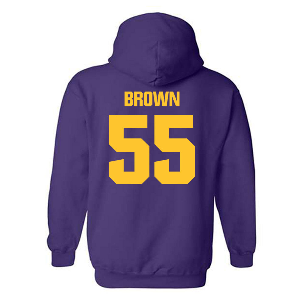 LSU - NCAA Football : Lamar Brown - Classic Shersey Hooded Sweatshirt-1