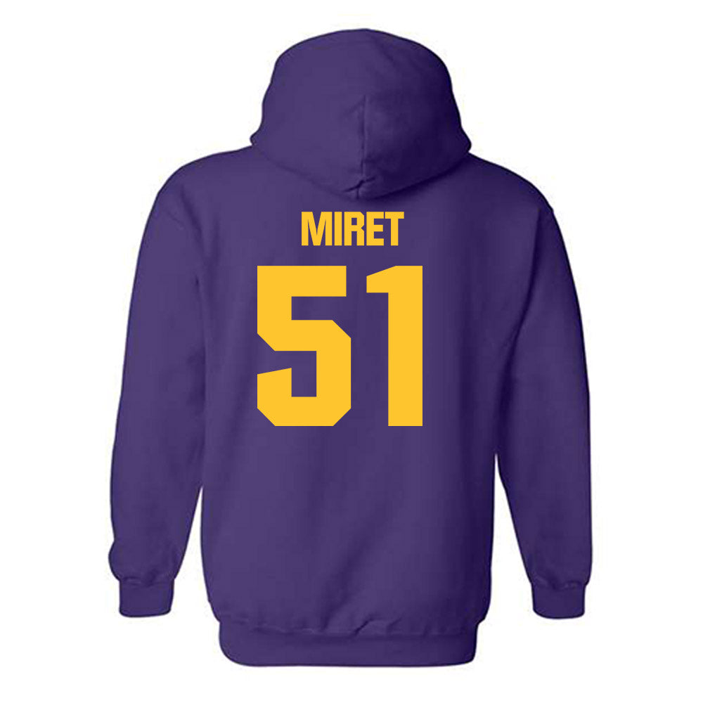 LSU - NCAA Football : Ryan Miret - Classic Shersey Hooded Sweatshirt-1