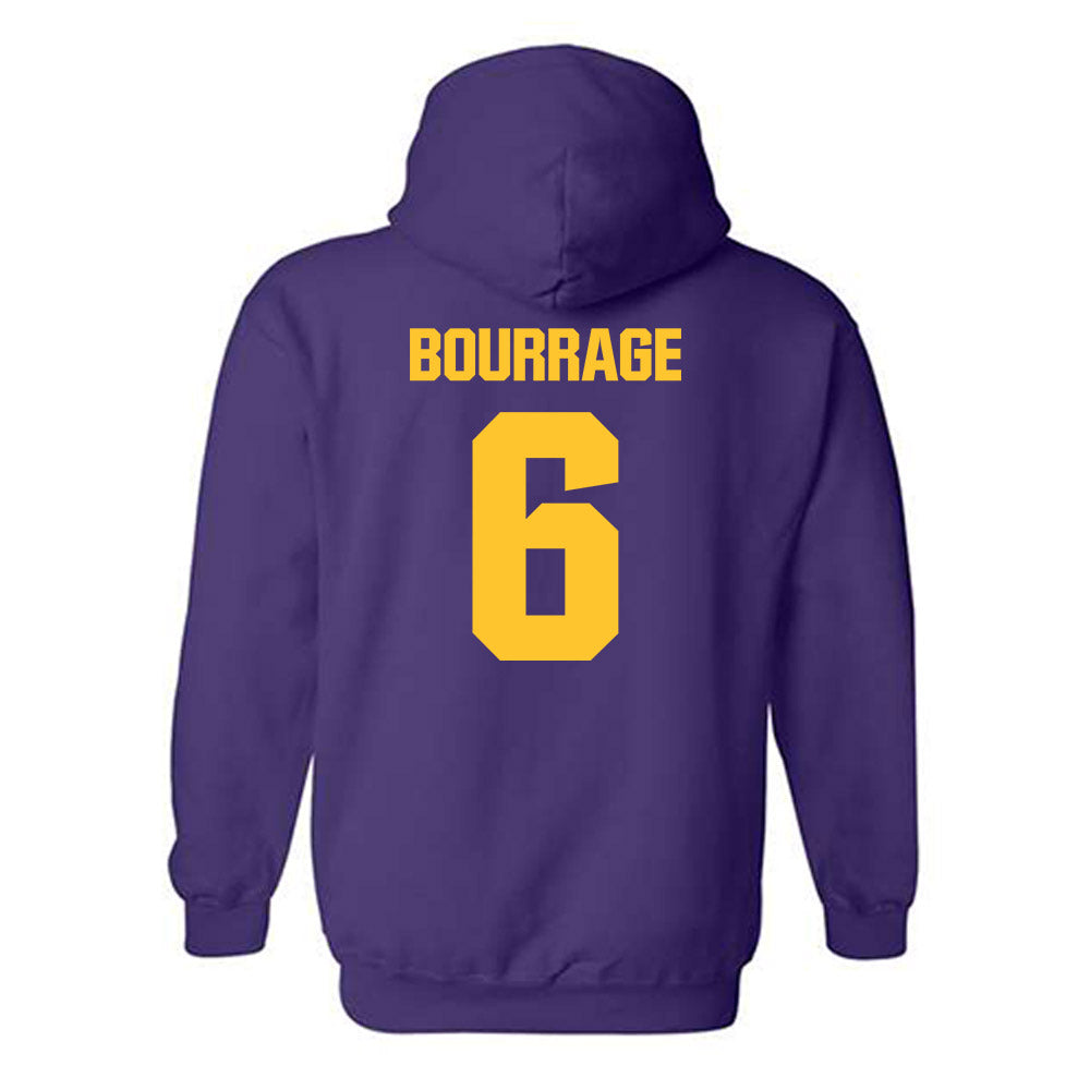LSU - NCAA Women's Basketball : Divine Bourrage - Classic Shersey Hooded Sweatshirt-1