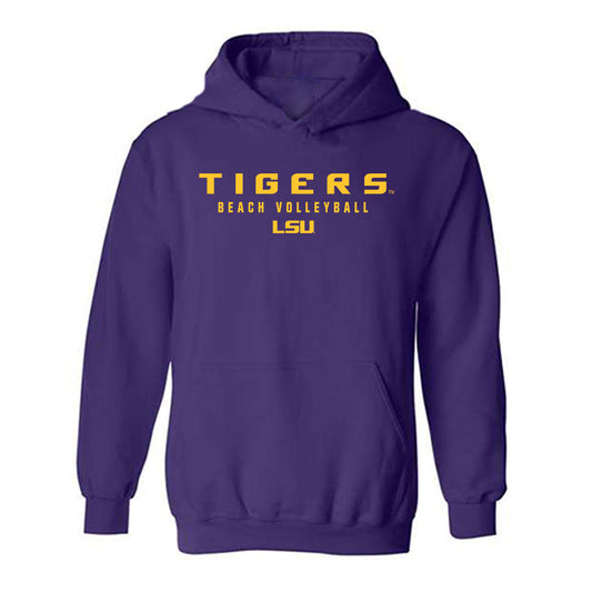 LSU - NCAA Beach Volleyball : Rachel Seneff - Classic Shersey Hooded Sweatshirt-0