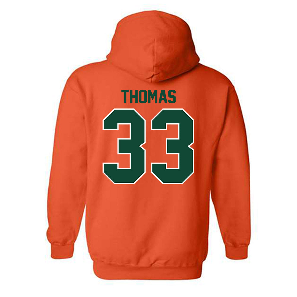 Miami - NCAA Football : Nick Thomas - Classic Shersey Hooded Sweatshirt-1