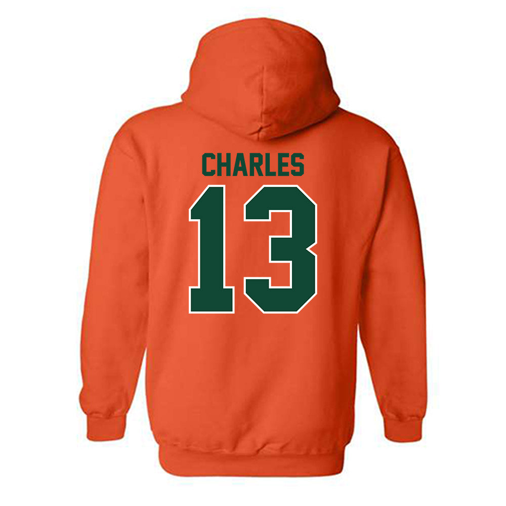 Miami - NCAA Football : Asharri Charles - Classic Shersey Hooded Sweatshirt-1