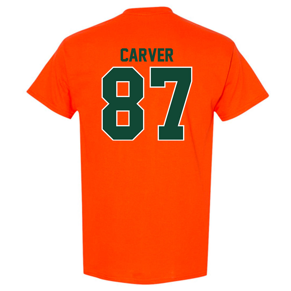 Miami - NCAA Football : Hunter Carver - Classic Shersey T-Shirt-1