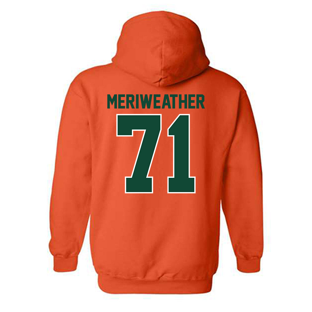 Miami - NCAA Football : Jamal Meriweather - Classic Shersey Hooded Sweatshirt-1
