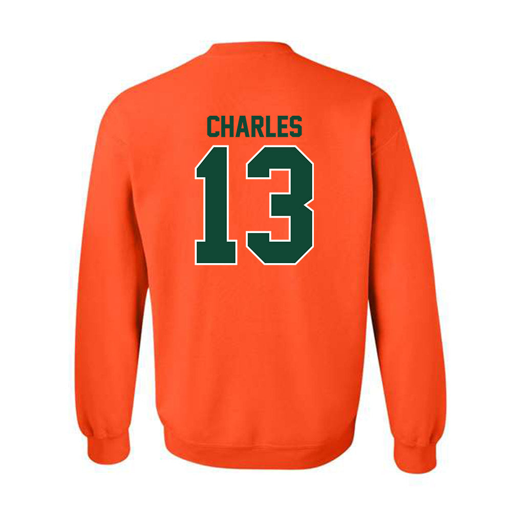 Miami - NCAA Football : Asharri Charles - Classic Shersey Crewneck Sweatshirt-1