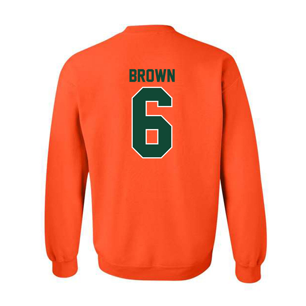 Miami - NCAA Football : CharMar Brown - Classic Shersey Crewneck Sweatshirt-1