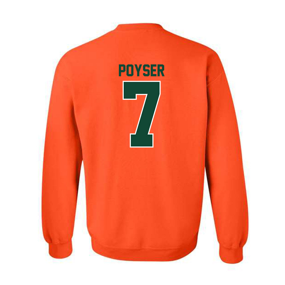 Miami - NCAA Football : Zechariah Poyser - Classic Shersey Crewneck Sweatshirt-1
