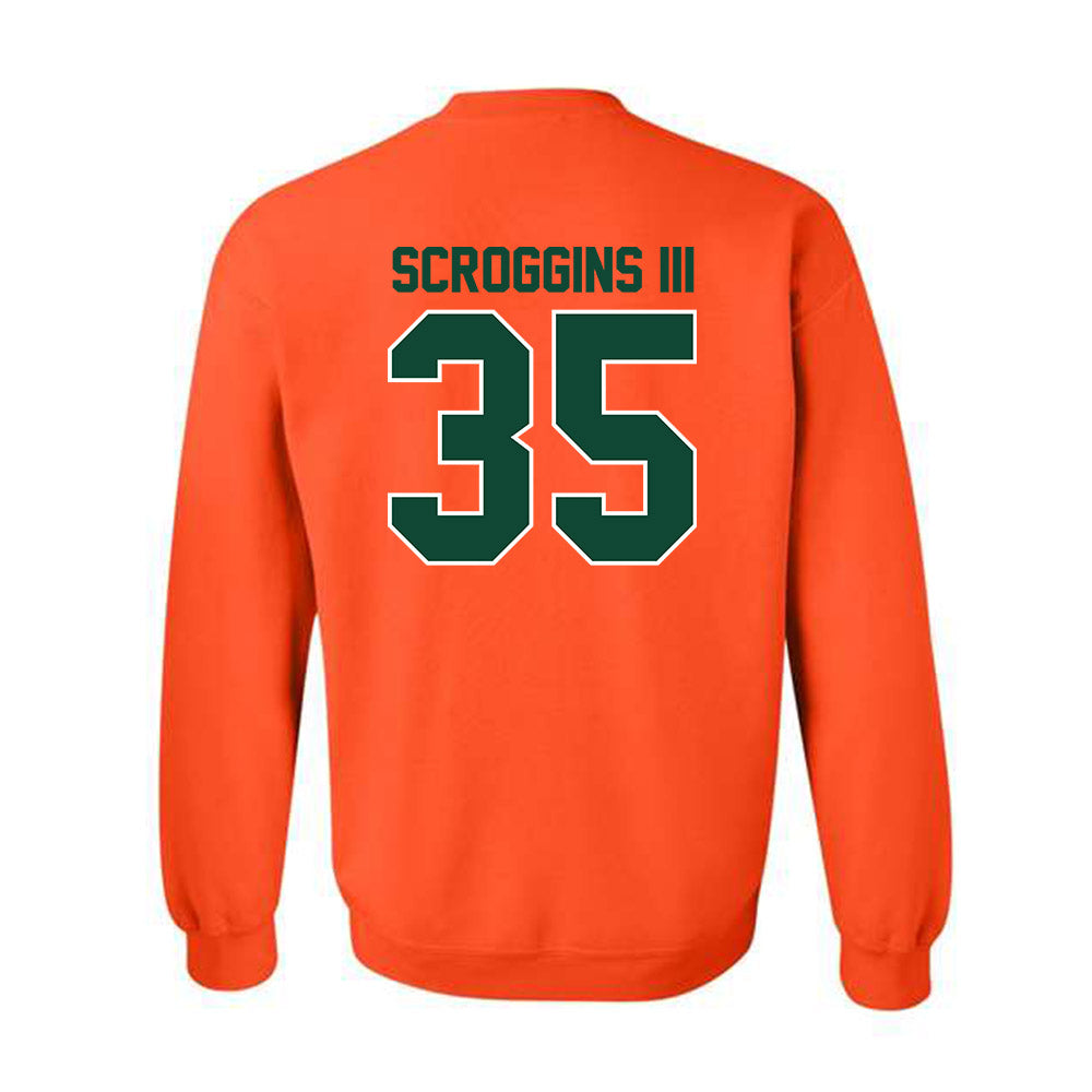 Miami - NCAA Football : Herbert Scroggins III - Classic Shersey Crewneck Sweatshirt-1