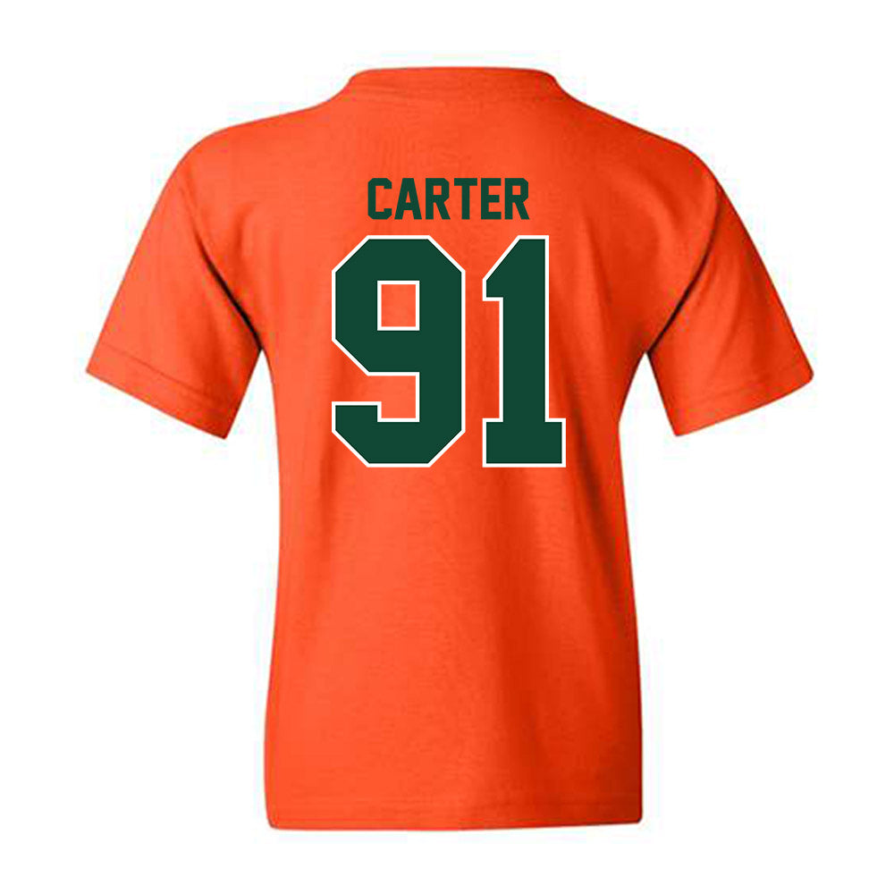 Miami - NCAA Football : Jarquez Carter - Classic Shersey Youth T-Shirt-1