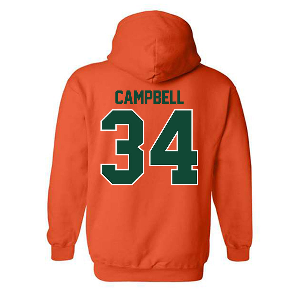 Miami - NCAA Football : Jordan Campbell - Classic Shersey Hooded Sweatshirt-1