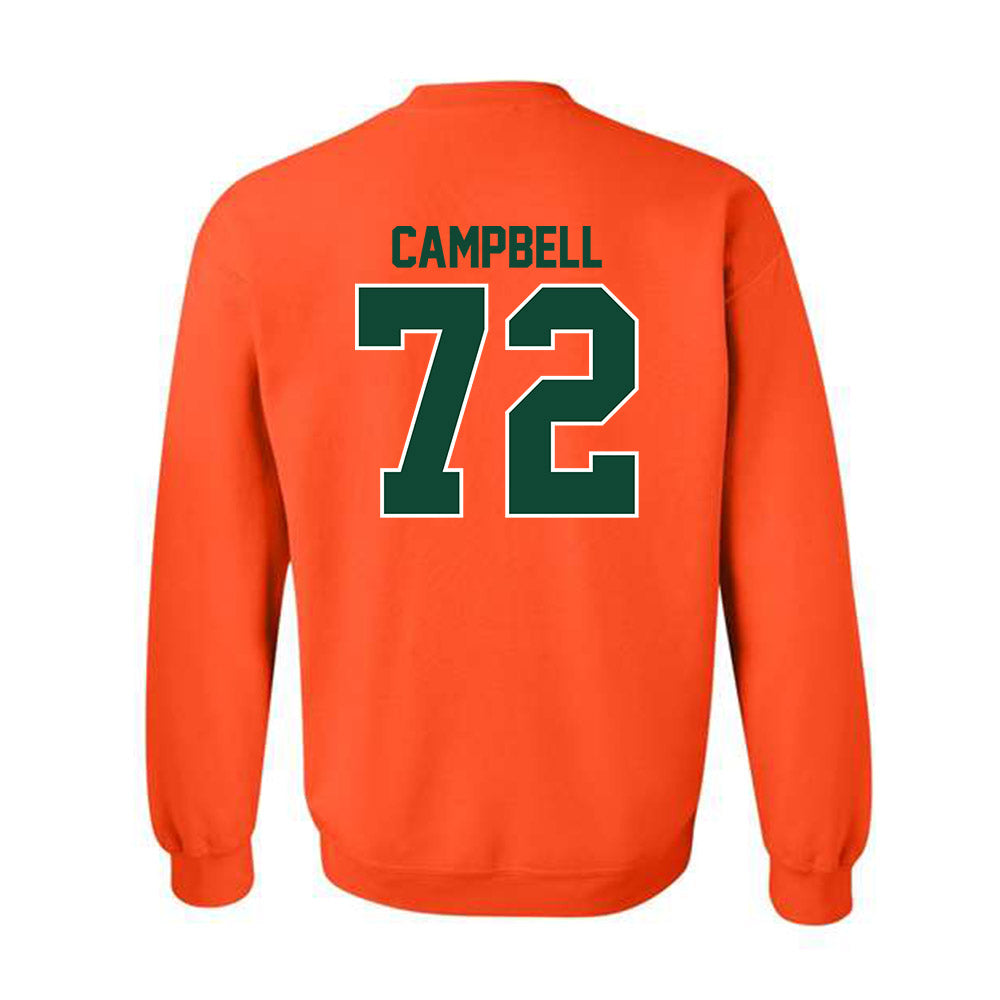 Miami - NCAA Football : Demetrius Campbell - Classic Shersey Crewneck Sweatshirt-1