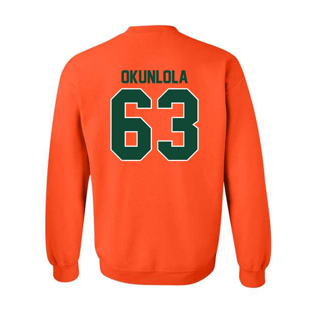 Miami - NCAA Football : Samson Okunlola - Classic Shersey Crewneck Sweatshirt-1