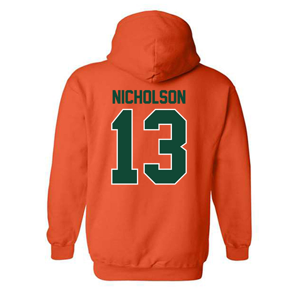 Miami - NCAA Women's Soccer : Crosby Nicholson - Classic Shersey Hooded Sweatshirt-1