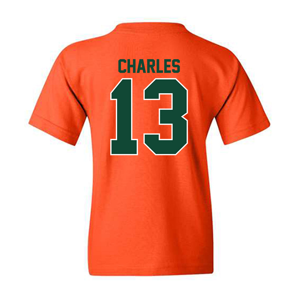 Miami - NCAA Football : Asharri Charles - Classic Shersey Youth T-Shirt-1