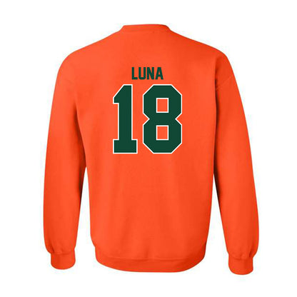 Miami - NCAA Football : Riply Luna - Classic Shersey Crewneck Sweatshirt-1