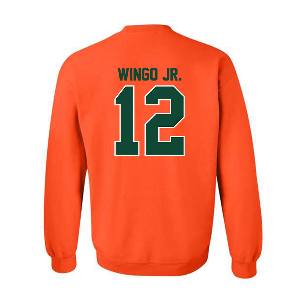 Miami - NCAA Football : Somourian Wingo Jr. - Classic Shersey Crewneck Sweatshirt-1