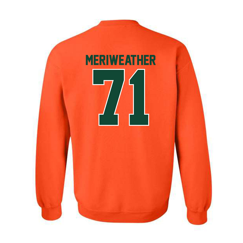 Miami - NCAA Football : Jamal Meriweather - Classic Shersey Crewneck Sweatshirt-1