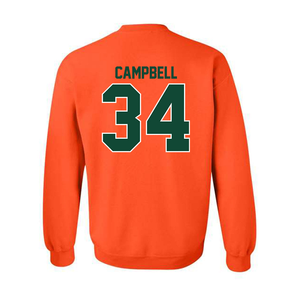 Miami - NCAA Football : Jordan Campbell - Classic Shersey Crewneck Sweatshirt-1