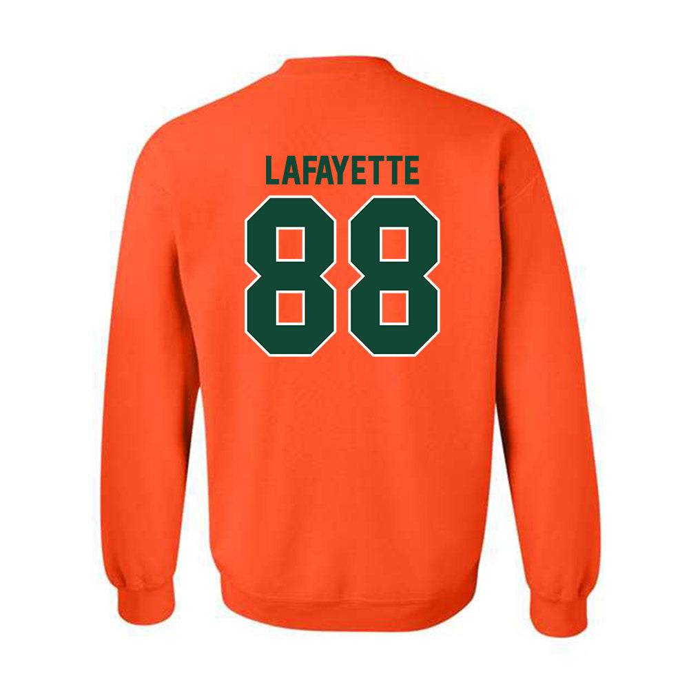 Miami - NCAA Football : DeAnthony Lafayette - Classic Shersey Crewneck Sweatshirt-1