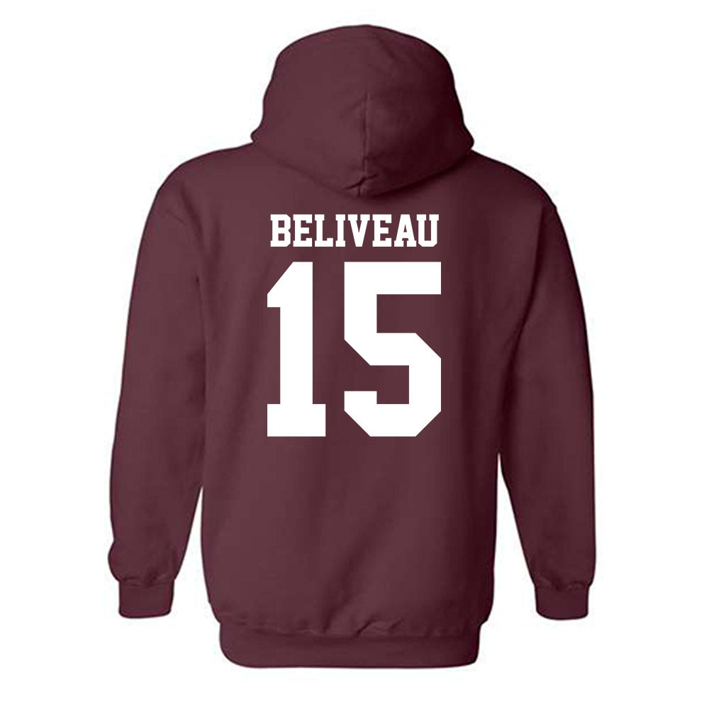 Mississippi State - NCAA Baseball : Tanner Beliveau - Classic Shersey Hooded Sweatshirt-1