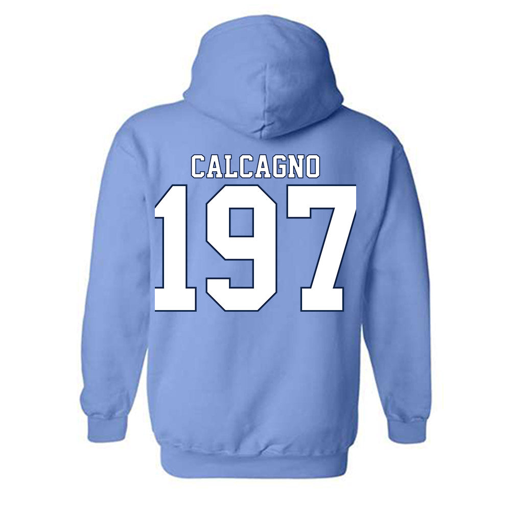 UNC - NCAA Wrestling : Mikey Calcagno - Classic Shersey Hooded Sweatshirt-1
