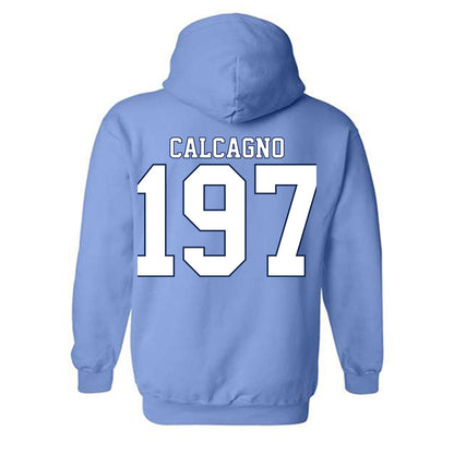 UNC - NCAA Wrestling : Mikey Calcagno - Classic Shersey Hooded Sweatshirt-1