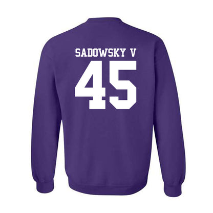 Northwestern - NCAA Football : Jack Sadowsky V - Classic Shersey Crewneck Sweatshirt-1