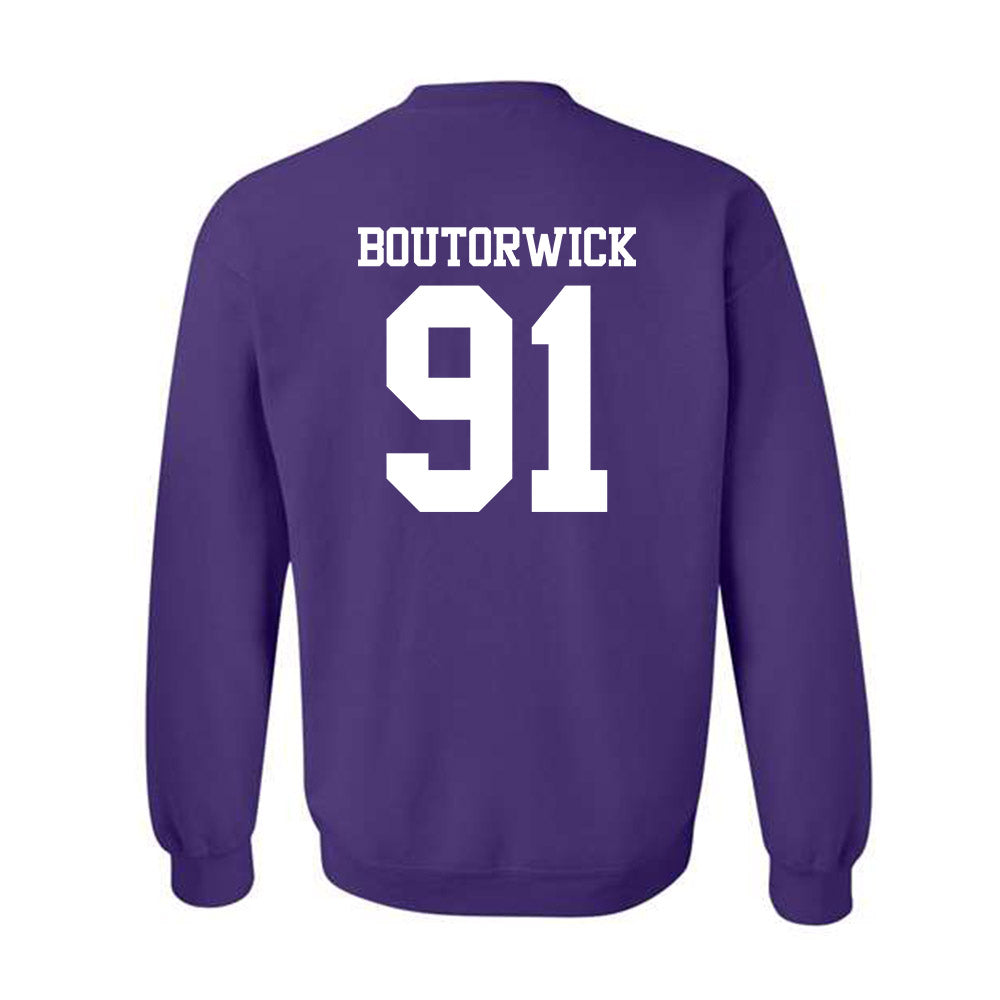 Northwestern - NCAA Football : Evan Boutorwick - Classic Shersey Crewneck Sweatshirt-1