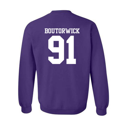Northwestern - NCAA Football : Evan Boutorwick - Classic Shersey Crewneck Sweatshirt-1