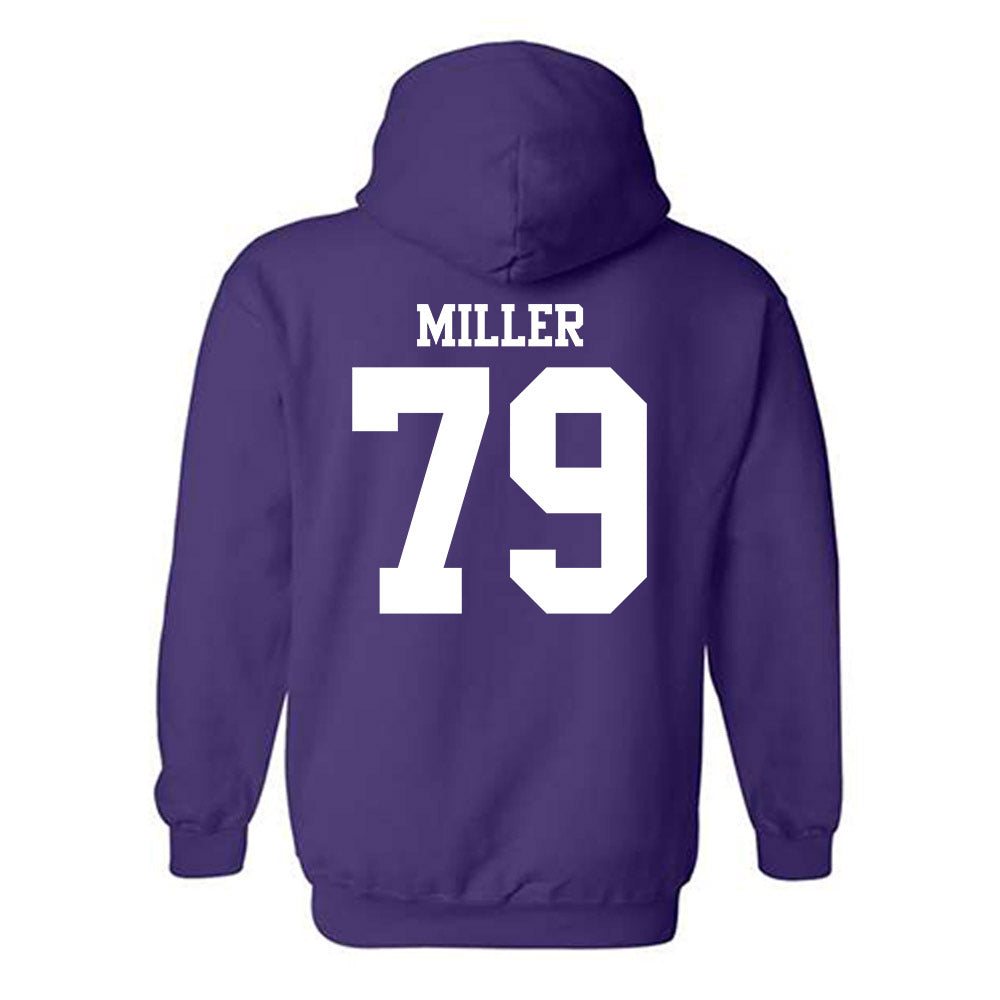 Northwestern - NCAA Football : Jacob Miller - Classic Shersey Hooded Sweatshirt-1