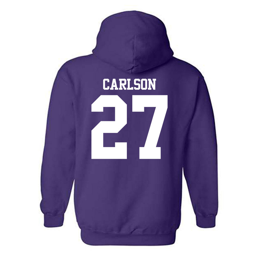 Northwestern - NCAA Baseball : Zach Carlson - Classic Shersey Hooded Sweatshirt-1