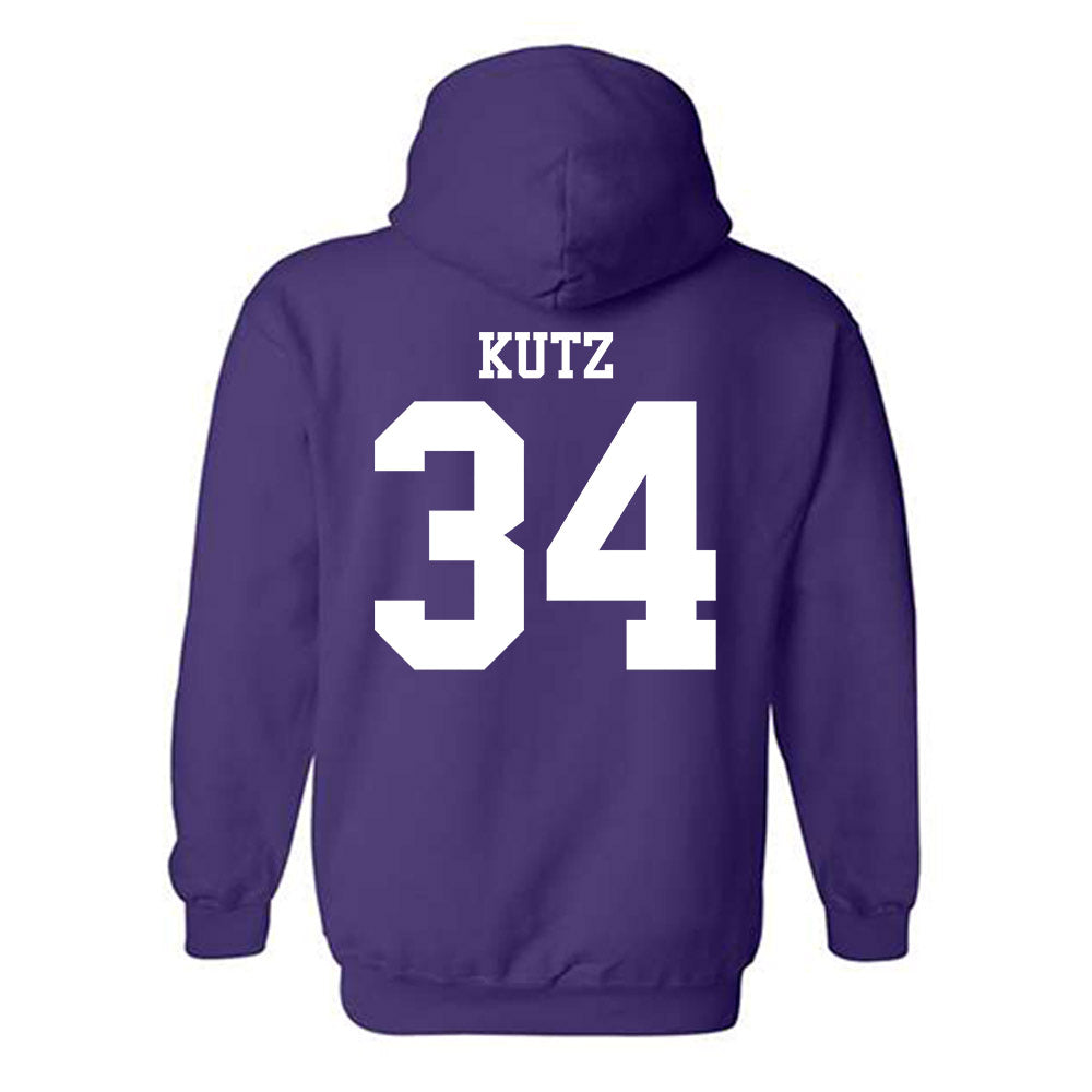 Northwestern - NCAA Baseball : Charlie Kutz - Classic Shersey Hooded Sweatshirt-1