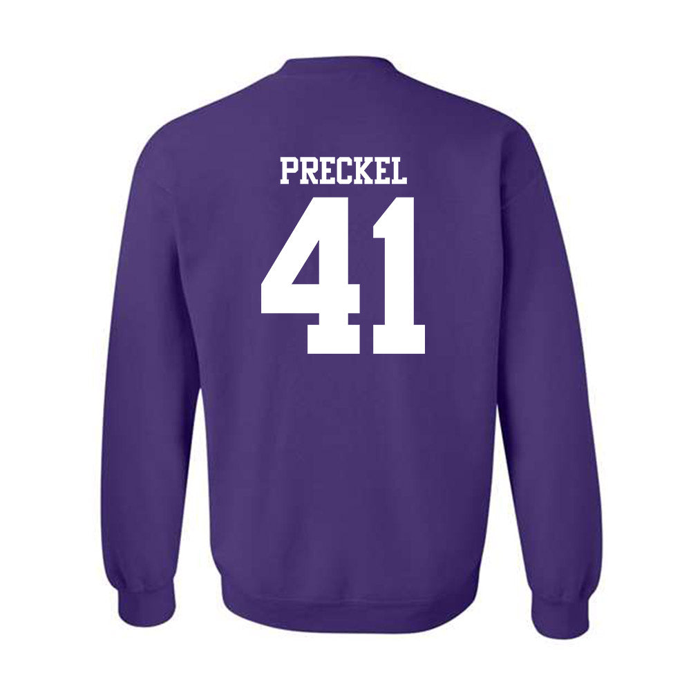 Northwestern - NCAA Football : Thomas Preckel - Classic Shersey Crewneck Sweatshirt-1