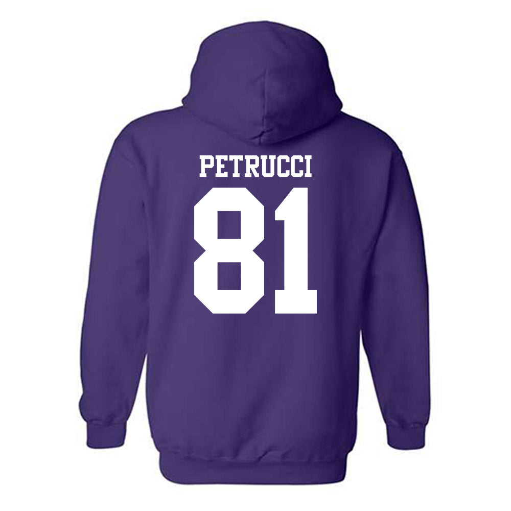 Northwestern - NCAA Football : Christopher Petrucci - Classic Shersey Hooded Sweatshirt-1
