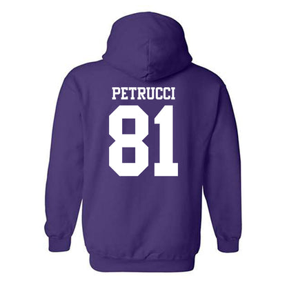 Northwestern - NCAA Football : Christopher Petrucci - Classic Shersey Hooded Sweatshirt-1