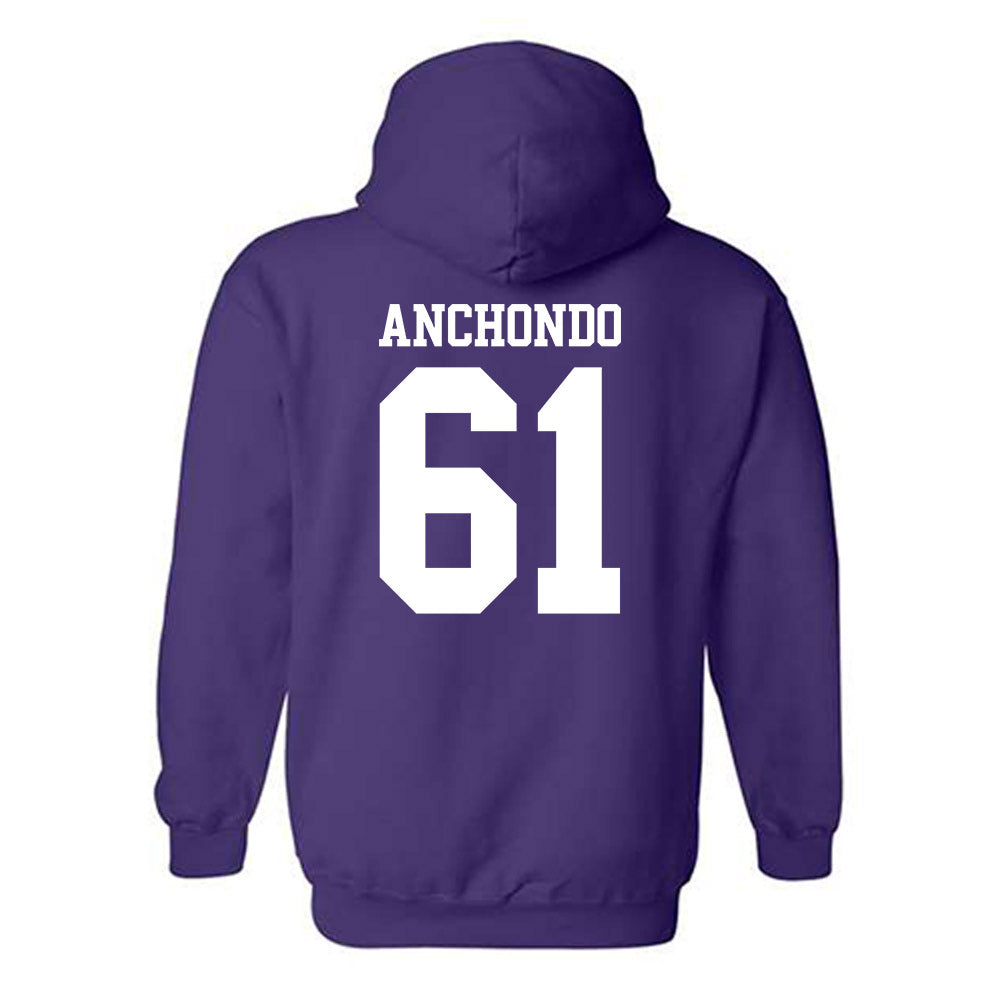 Northwestern - NCAA Football : David Anchondo - Classic Shersey Hooded Sweatshirt-1