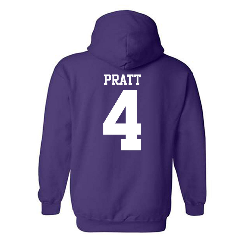 Northwestern - NCAA Men's Basketball : LA Pratt - Classic Shersey Hooded Sweatshirt-1