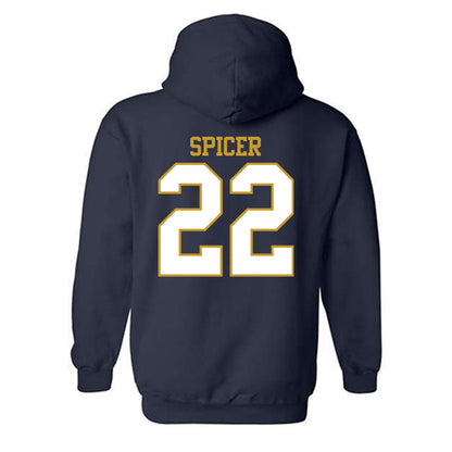 Notre Dame - NCAA Men's Soccer : Nolan Spicer - Generic Shersey Hooded Sweatshirt-1