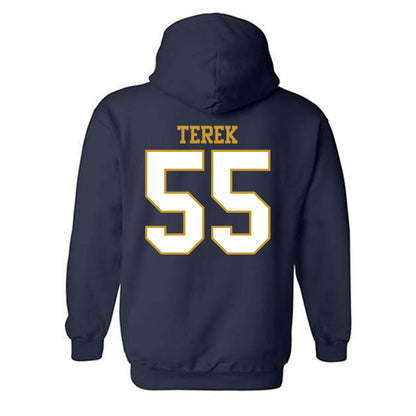 Notre Dame - NCAA Football : Christopher Terek - Generic Shersey Hooded Sweatshirt-1