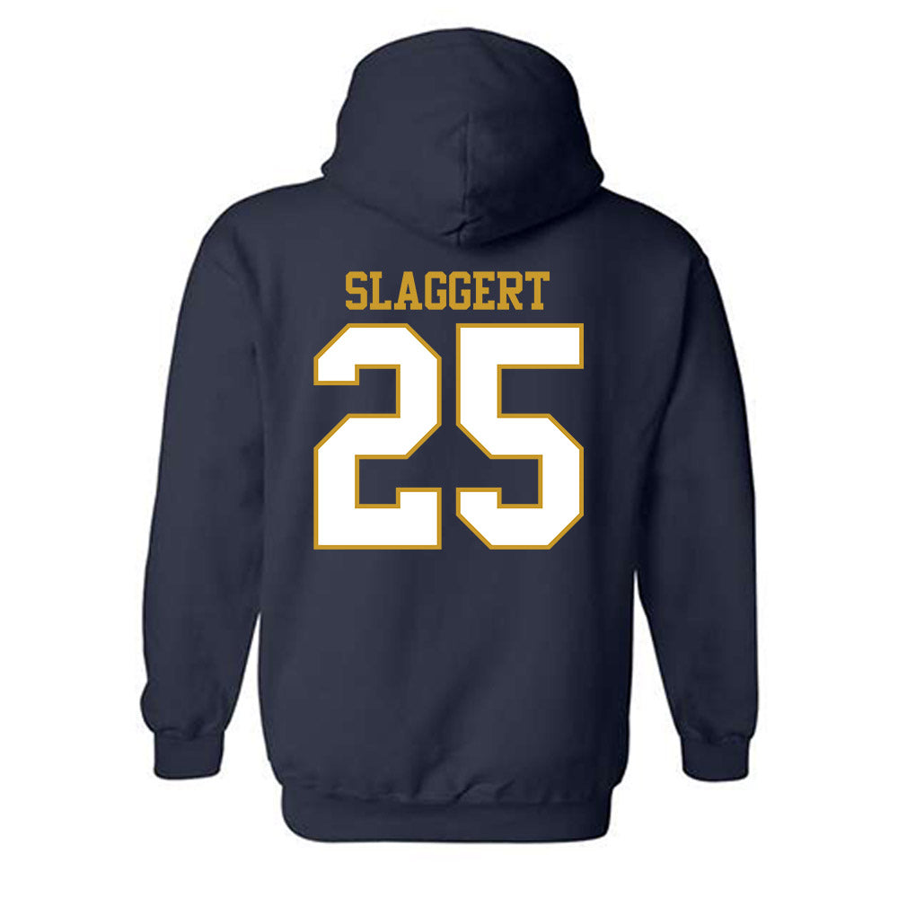 Notre Dame - NCAA Men's Ice Hockey : Carter Slaggert - Generic Shersey Hooded Sweatshirt-1
