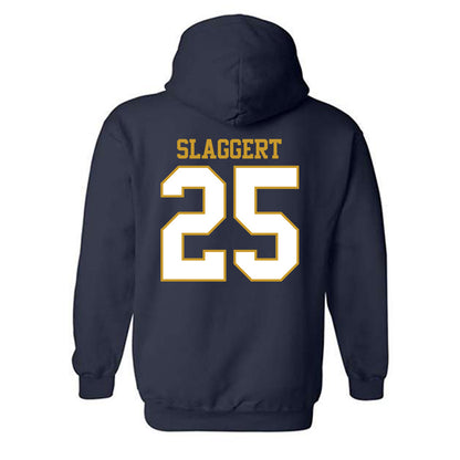 Notre Dame - NCAA Men's Ice Hockey : Carter Slaggert - Generic Shersey Hooded Sweatshirt-1